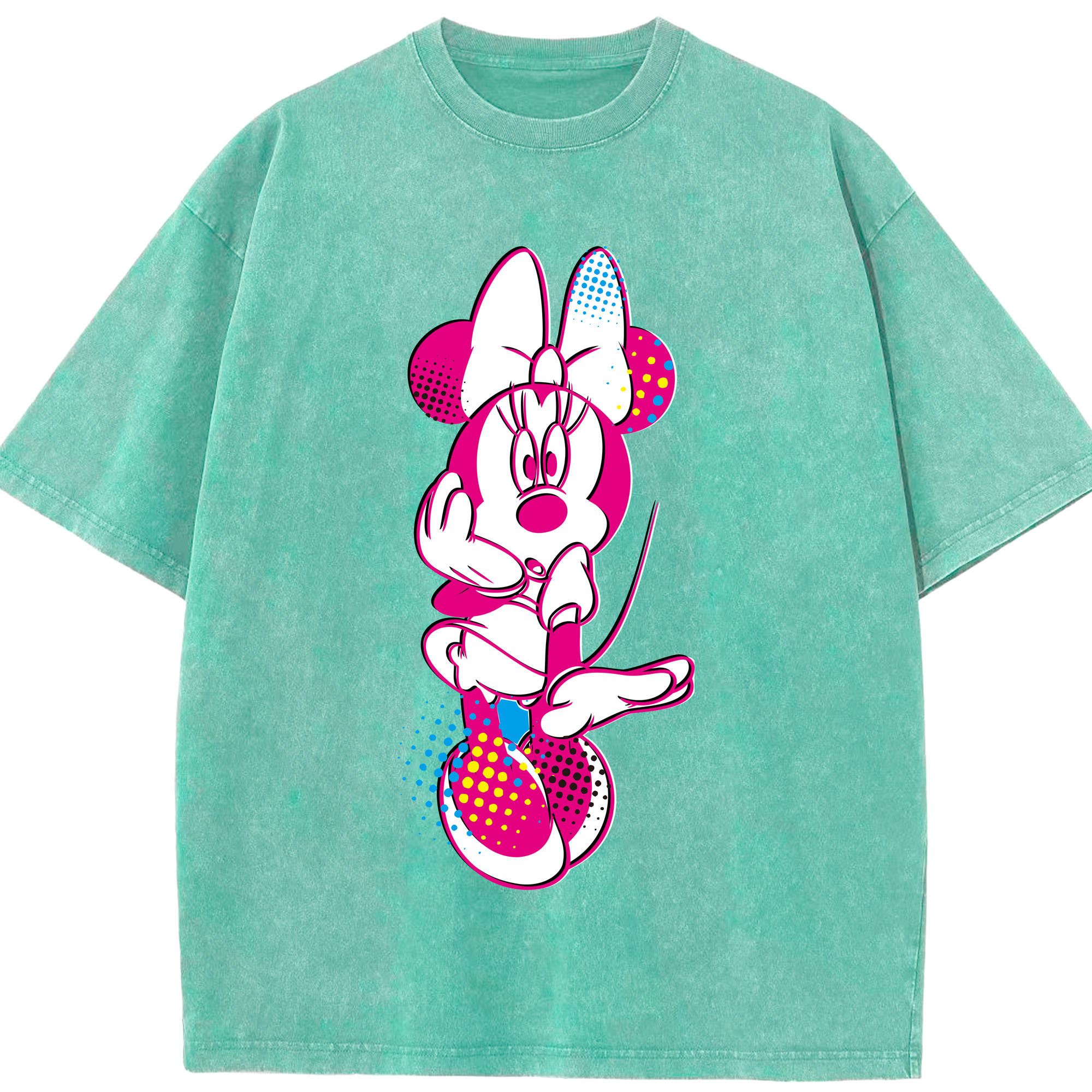 （画像用） ミッキーマウス Mickey Mouse 綿100% ヴィンテージ風 半袖Tシャツ（フロントプリント）